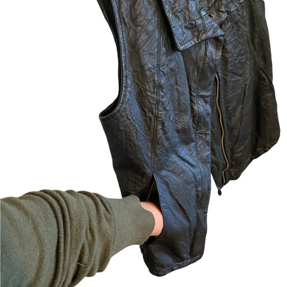 Rachel Roy Black leather moto vest Jacket edgy rocker Fall
Steampunk - Picture 4 of 11